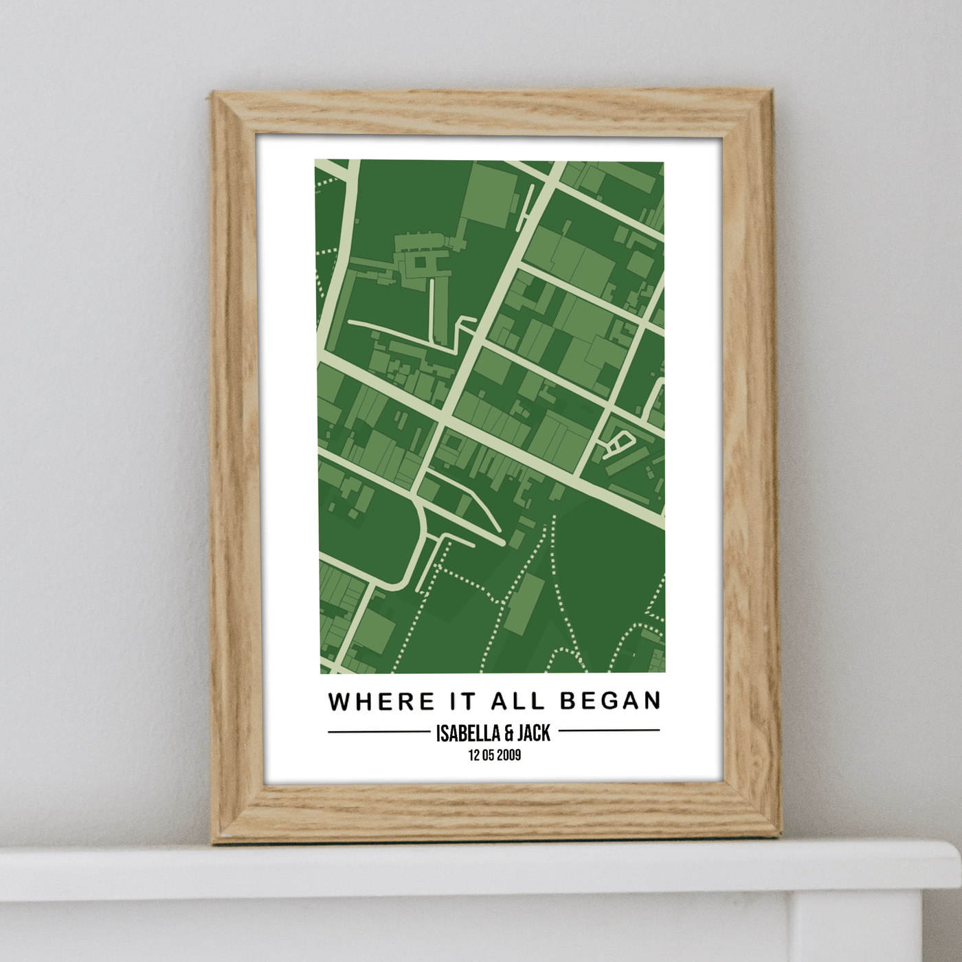 Customizable Custom Map Print - Where It All Began