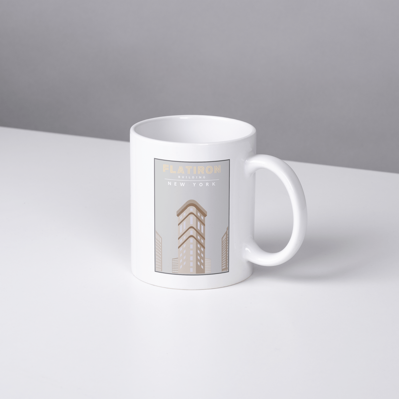 new york mug featuring the Flatiron Building