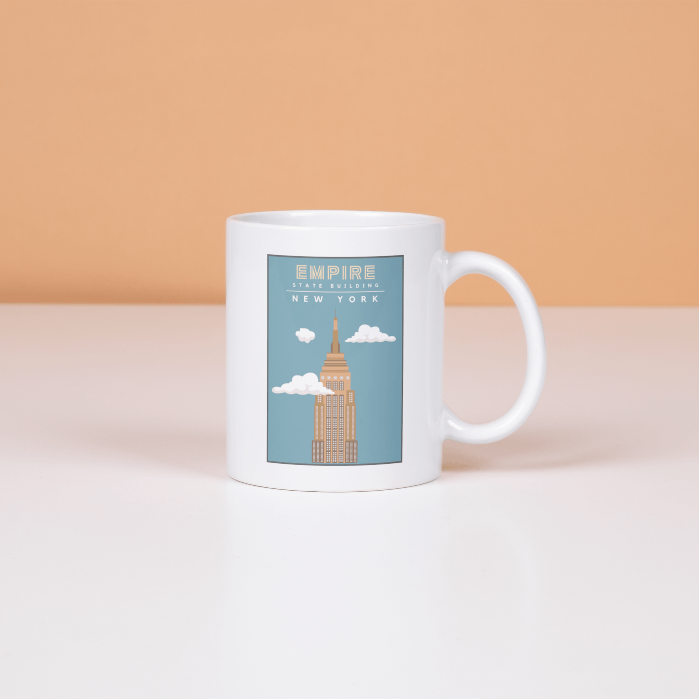 new york mug featuring the Empire state building