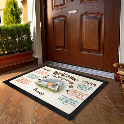 Custom Watercolor Pet Doormat