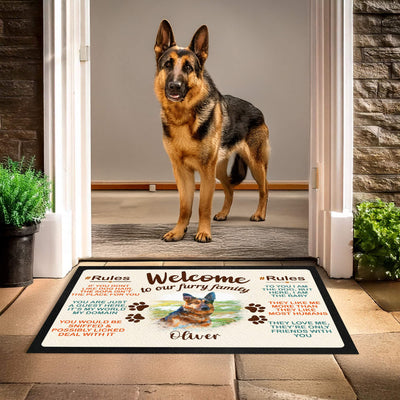 Custom Watercolor Pet Doormat