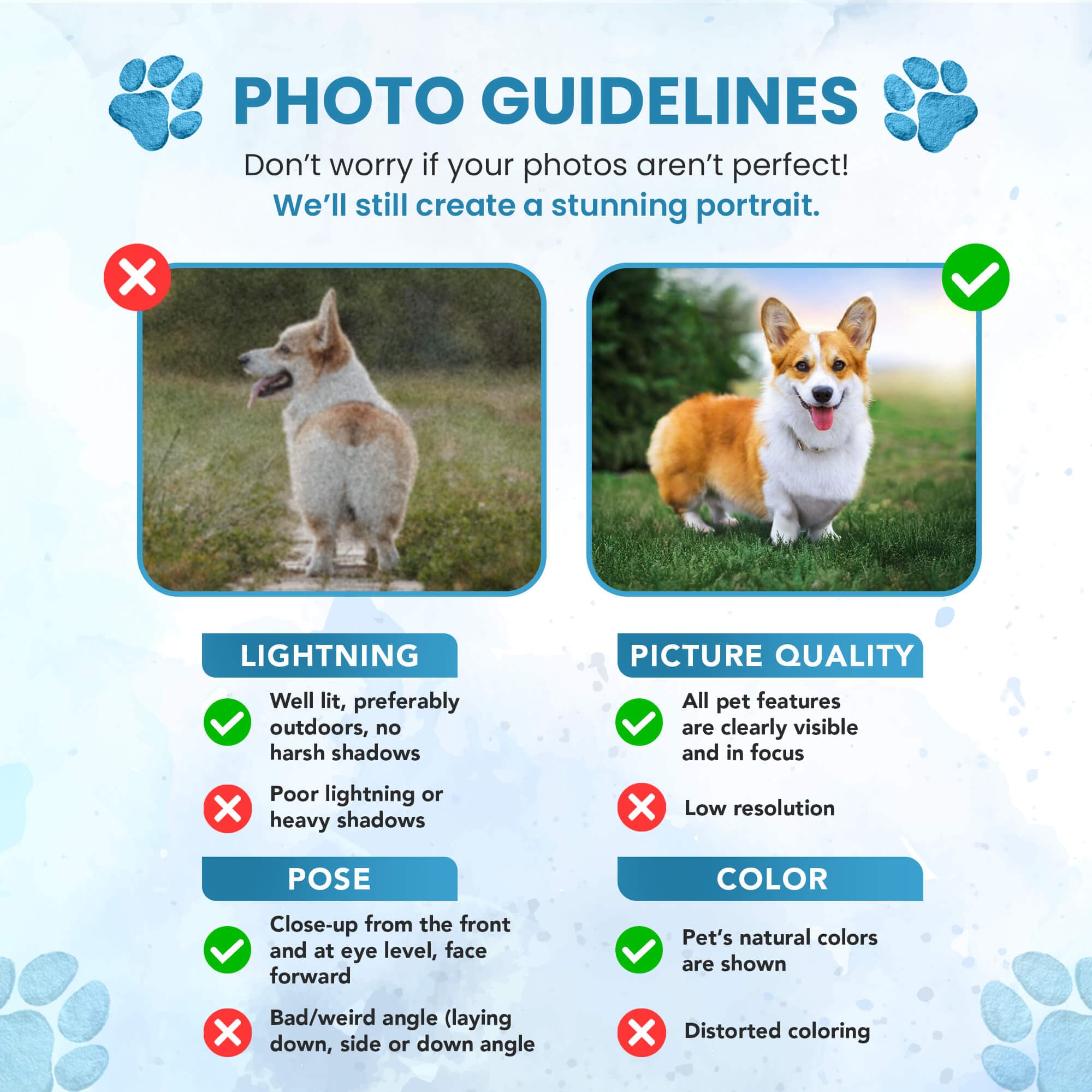 Watercolor Pet Portrait Puzzle