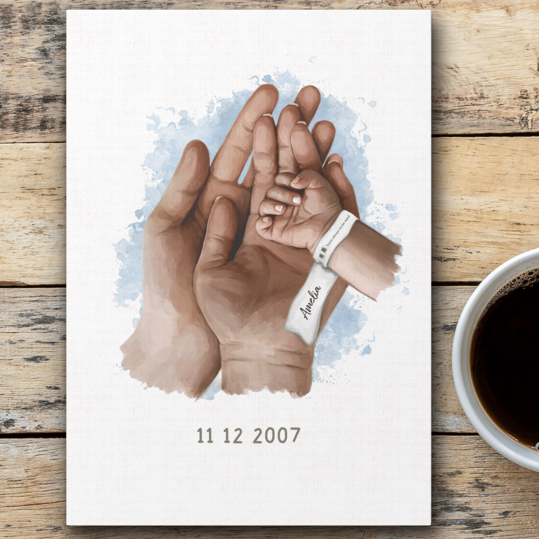 Personalized Family Hands Keepsake