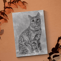 Custom Cat Pencil Sketch