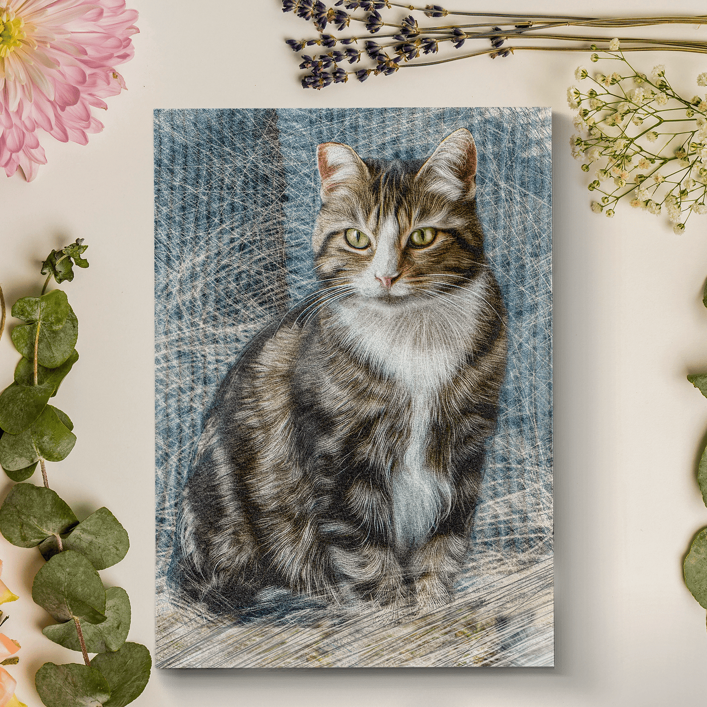Custom Colored Pencil Cat Portraits