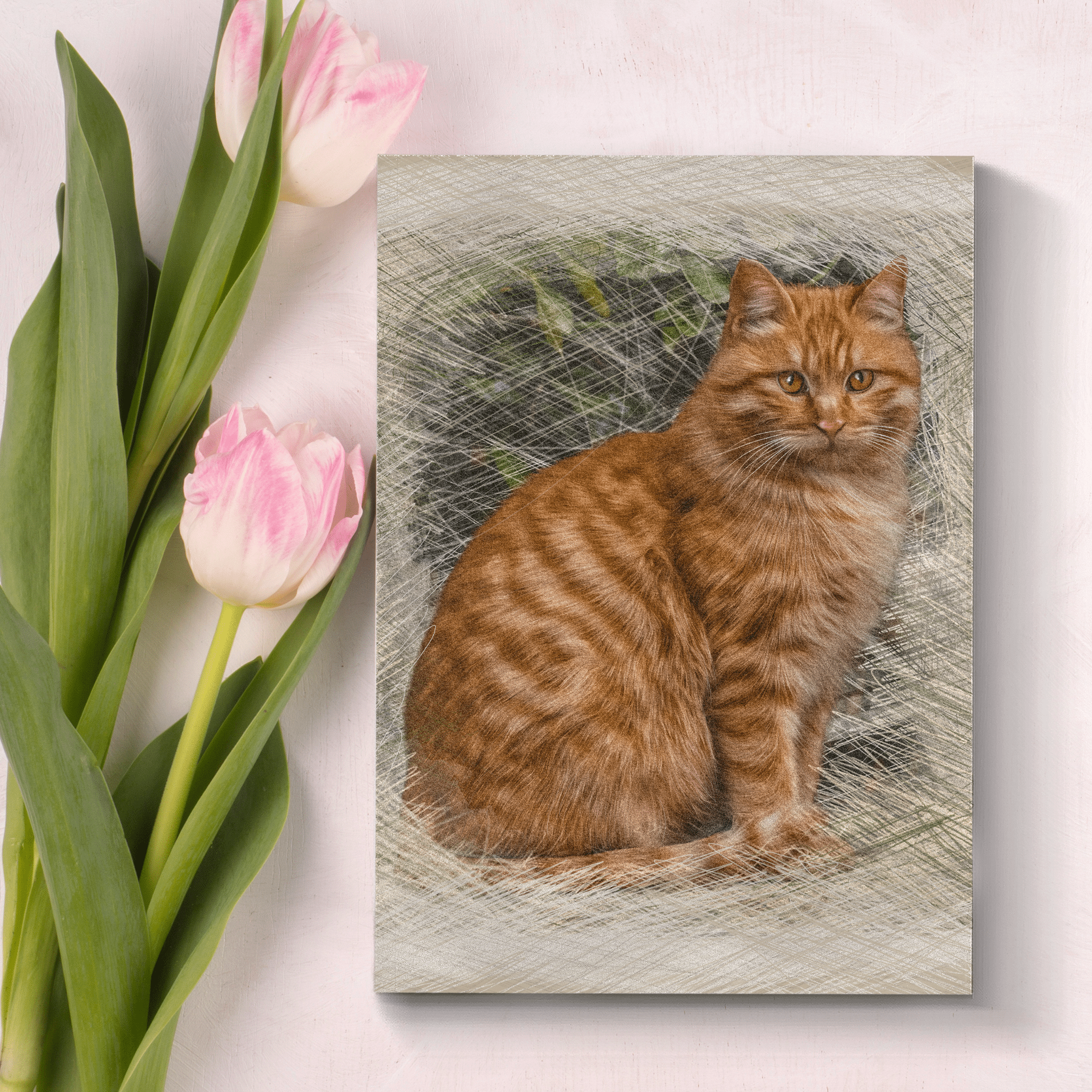 Custom Pet Colored Pencil Drawing