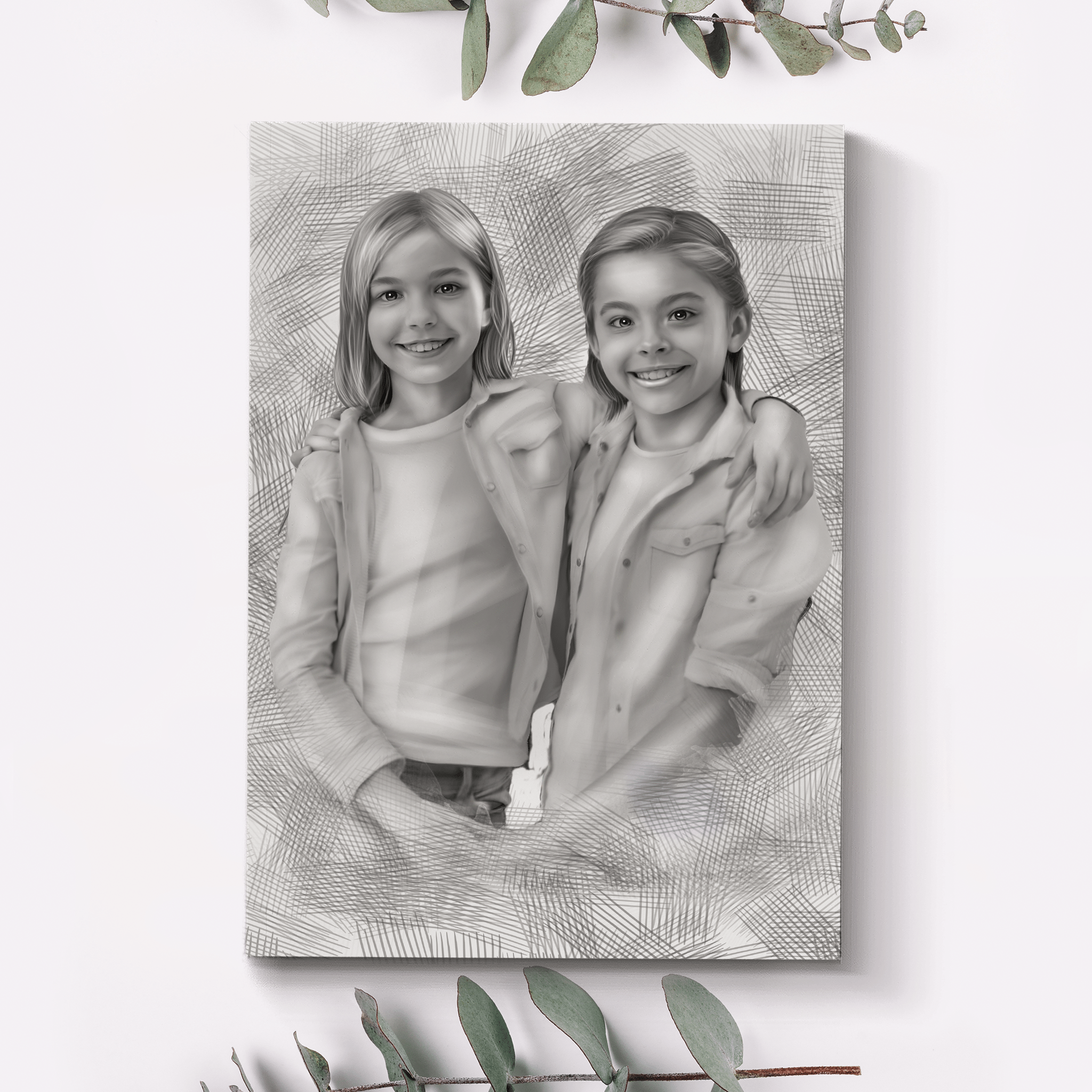Custom Children Pencil Drawing