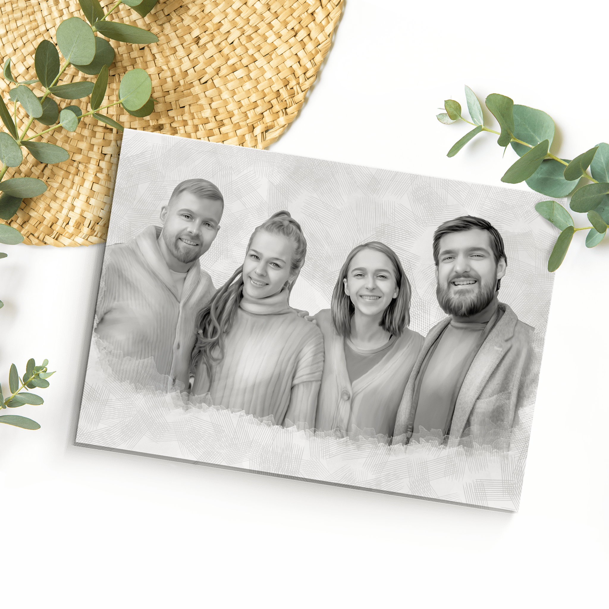 Custom Pencil Drawing for Friends