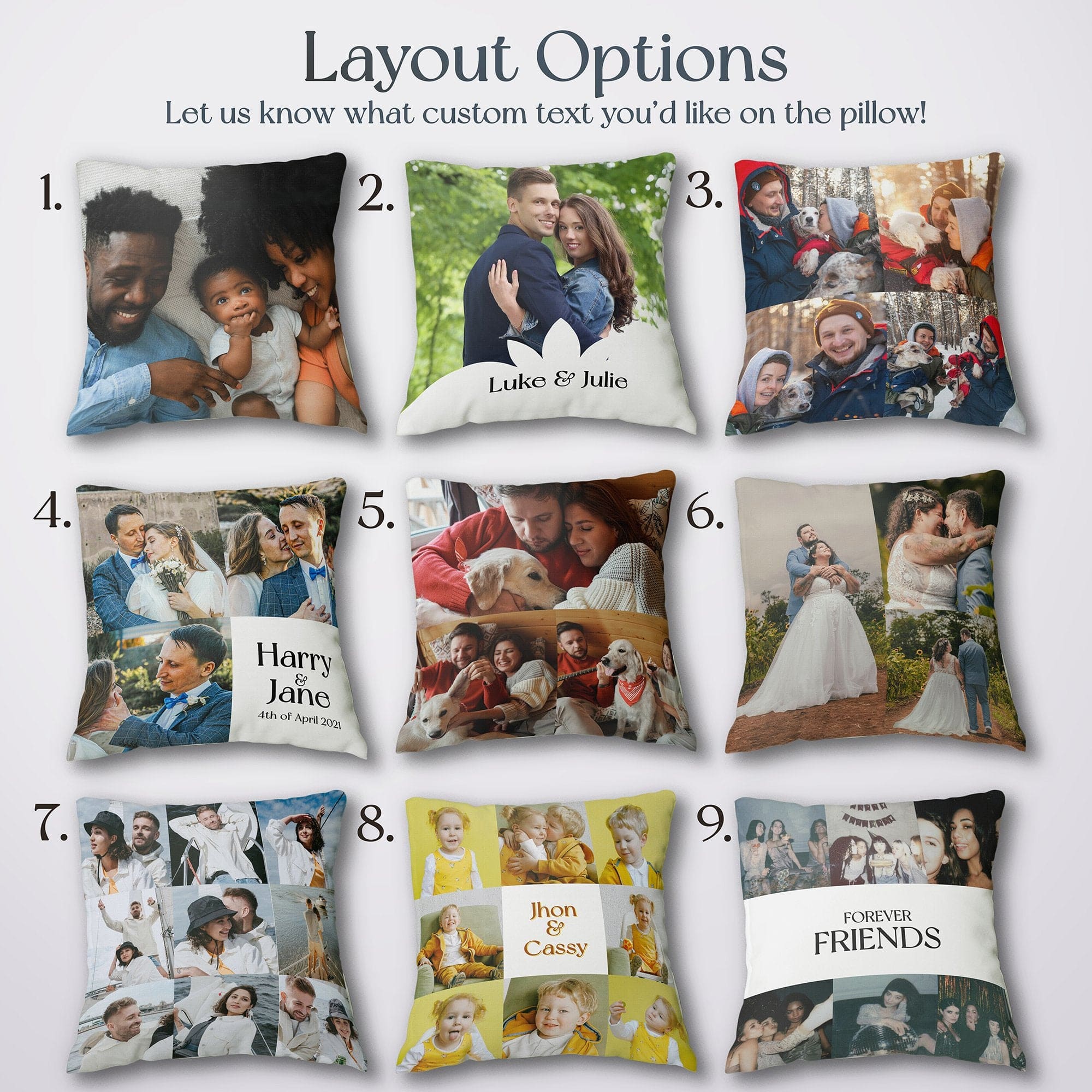 Custom Photo Collage Pillow