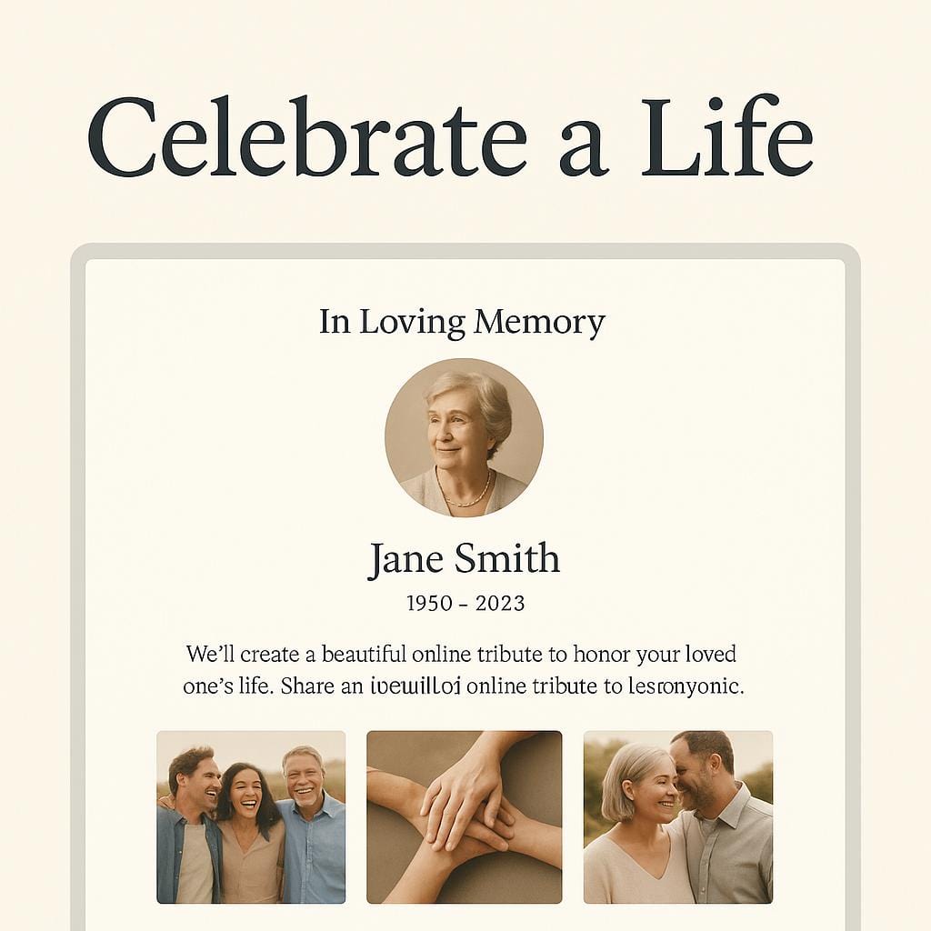Celebrate a Life – Dedicated Memorial Page For Your Loved One