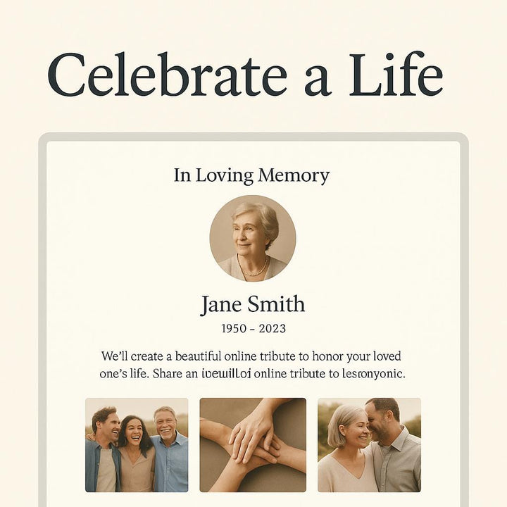 Celebrate a Life – Dedicated Memorial Page For Your Loved One
