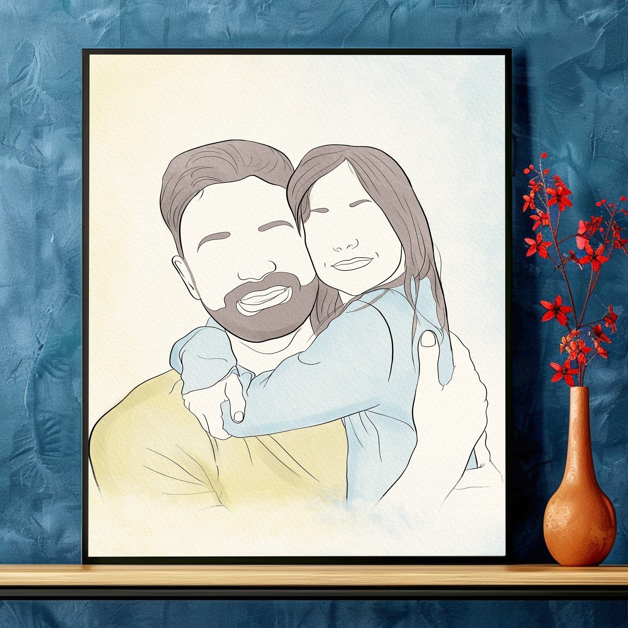 Custom Father's Day Line Art