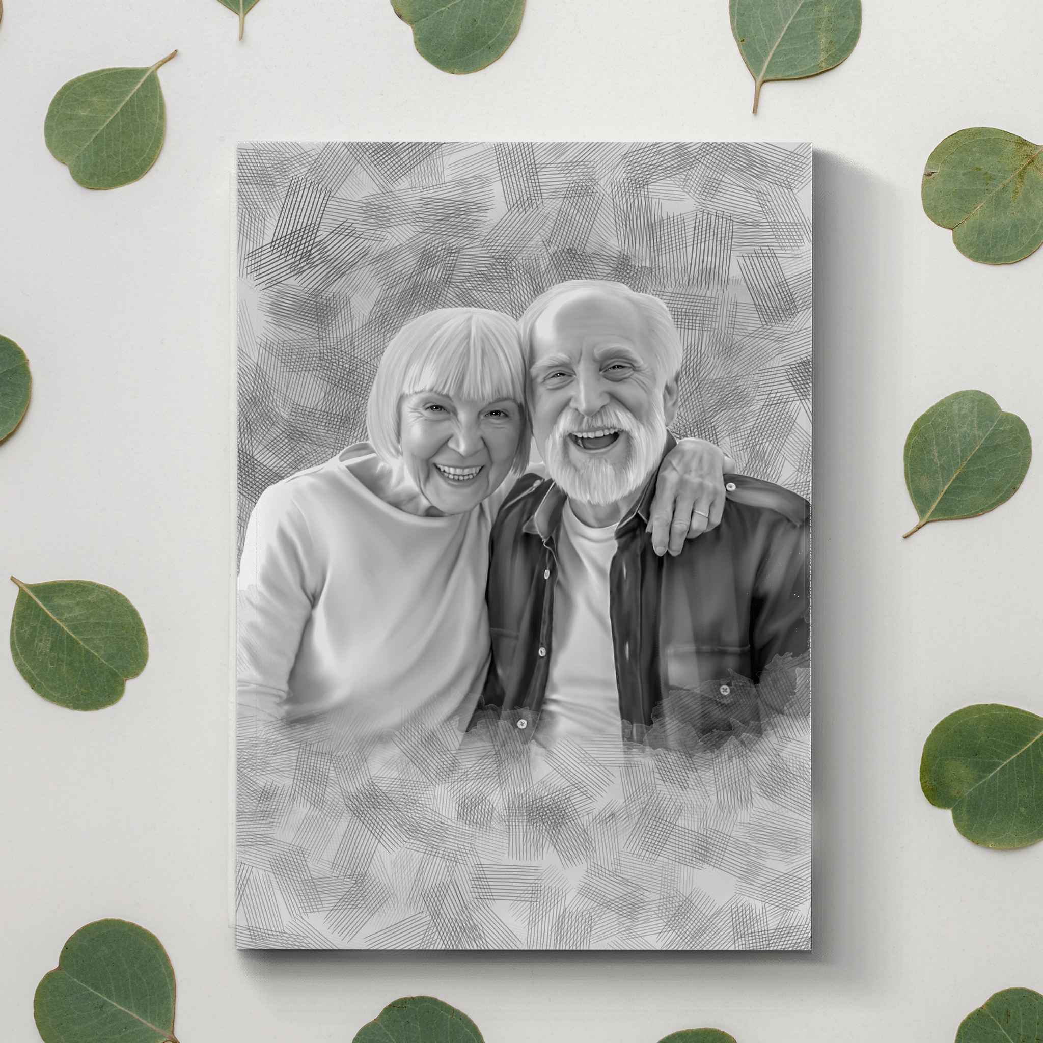Custom Couple Drawing | Charcoal & Graphite Pencil Illustration