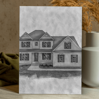 House sketch in ink and blue pencil : r/sketches