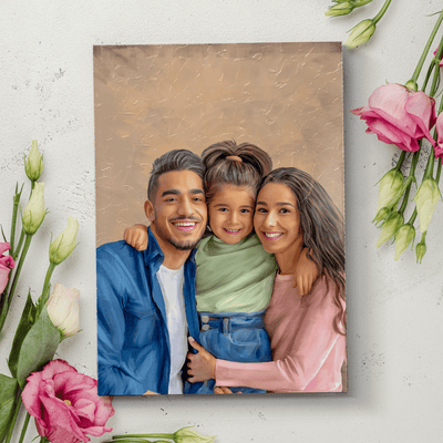 Custom Pastel Family Portrait