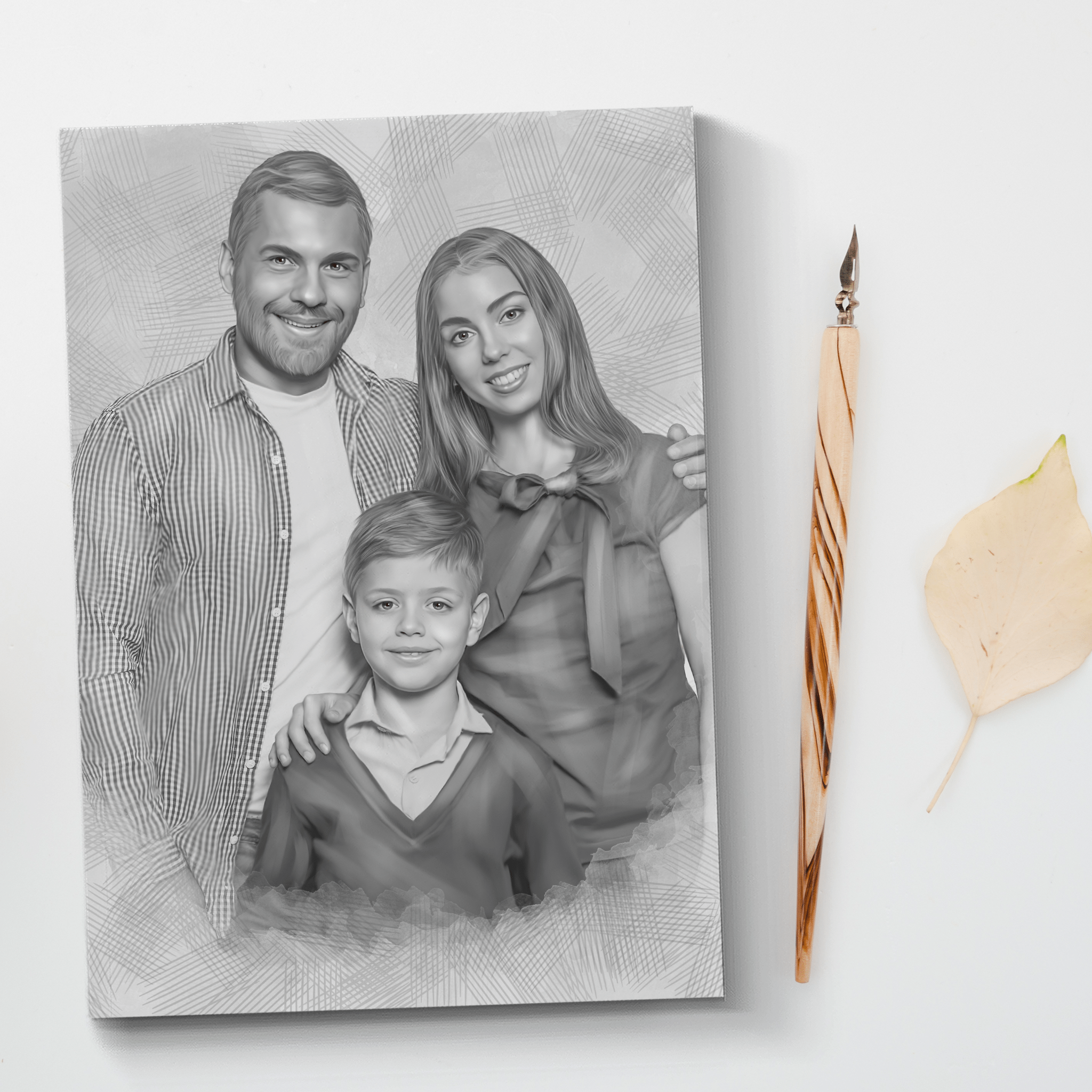Custom Pencil Family Portrait