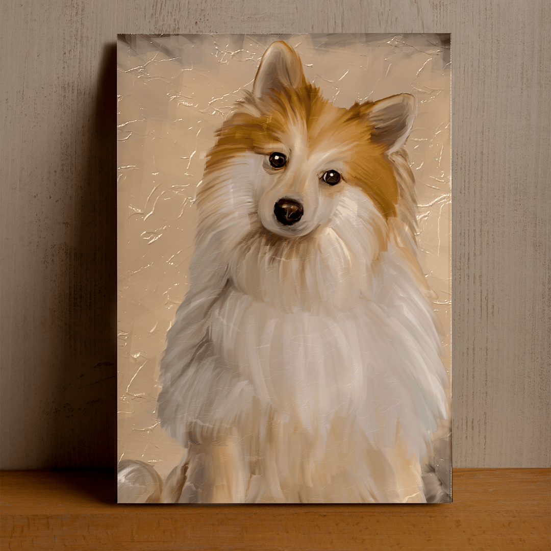 pet oil painting of an adorable fur dog