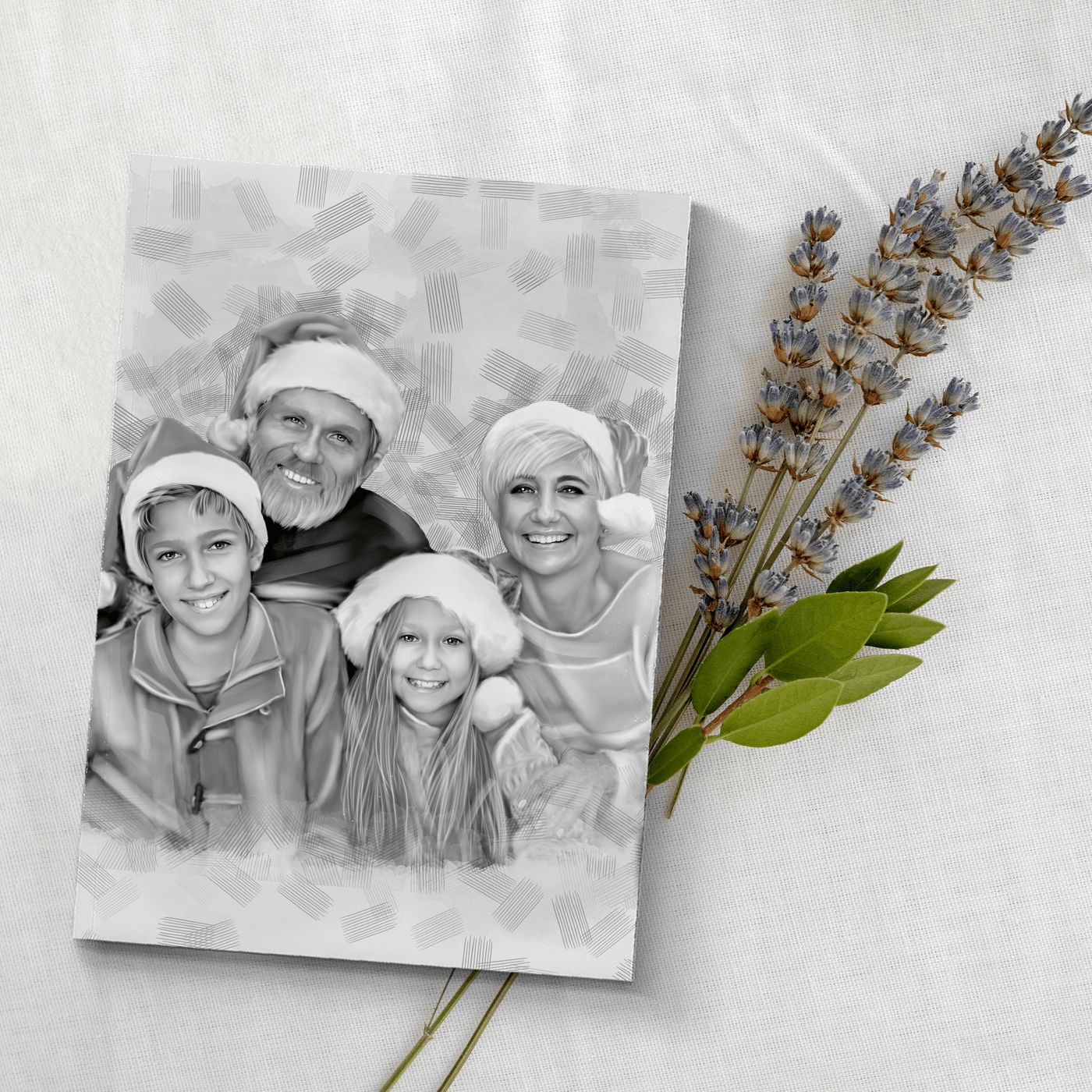 pencil sketches christmas drawing of a happy family