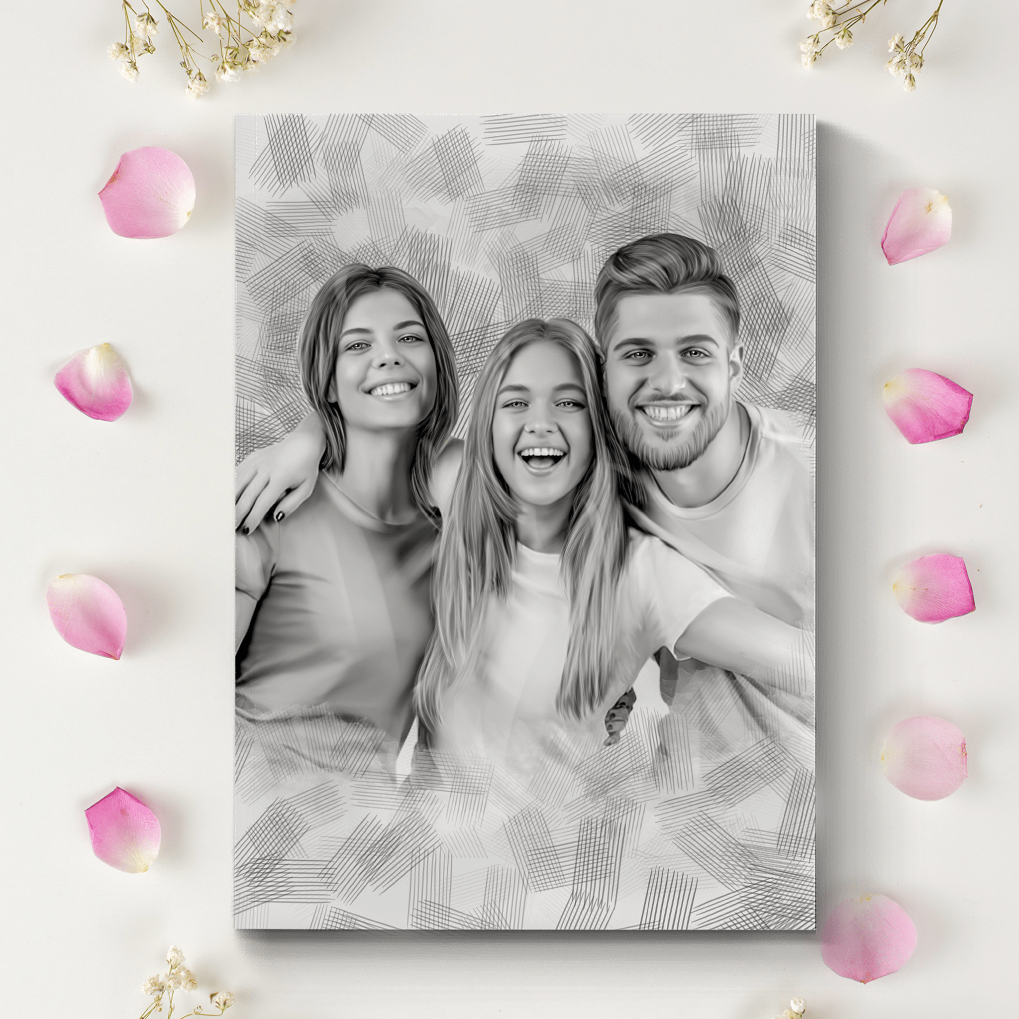 Custom Pencil Drawing for Friends