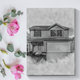 Custom Pencil Drawing of House
