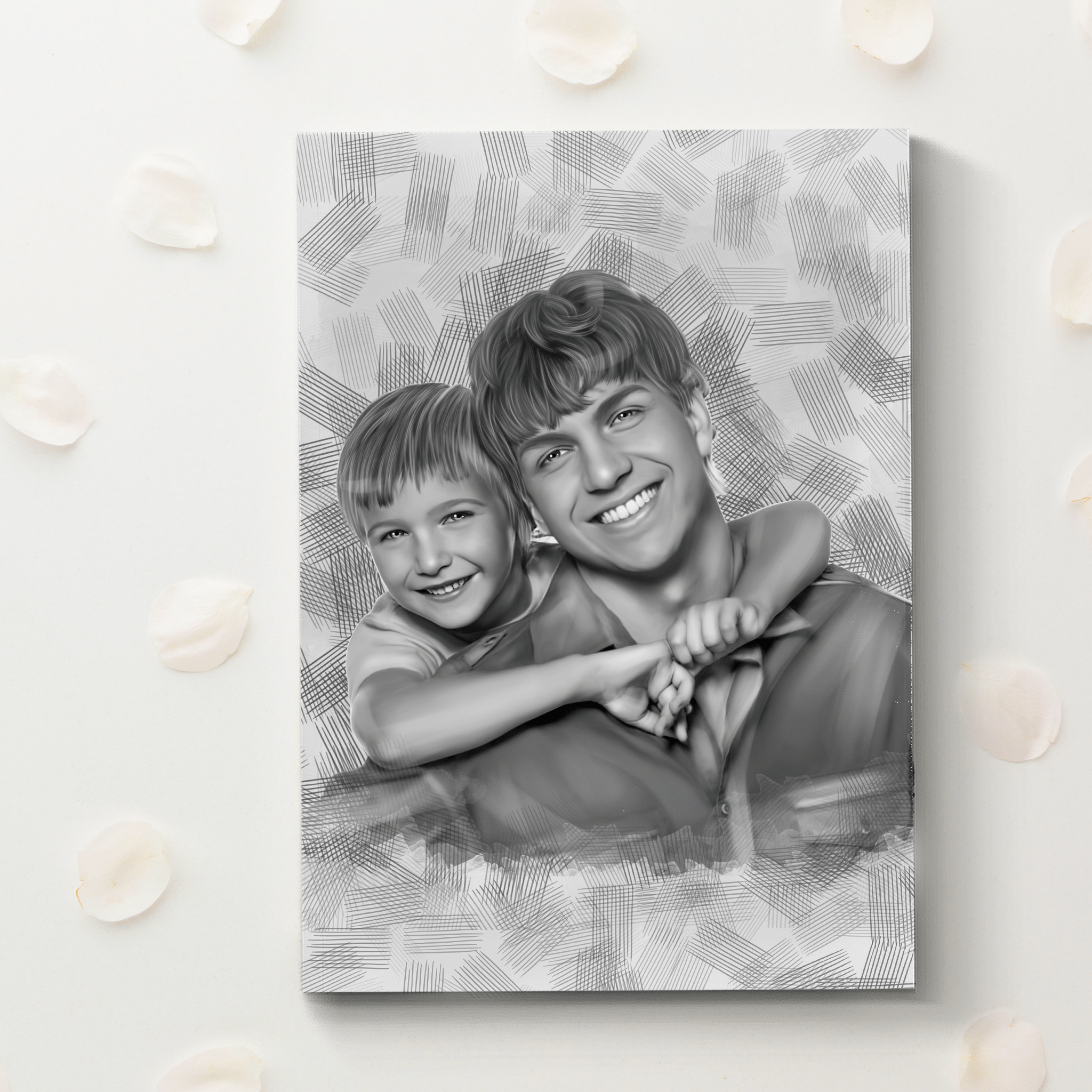 Custom Dad Pencil Drawing