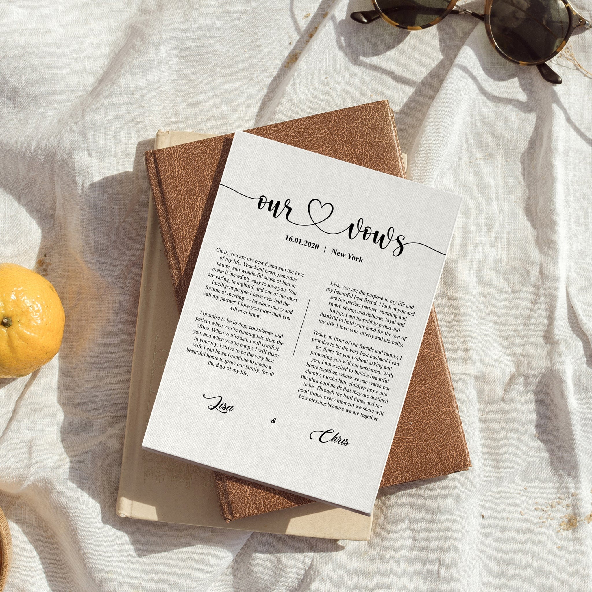 Wedding Vows Memorial Portrait