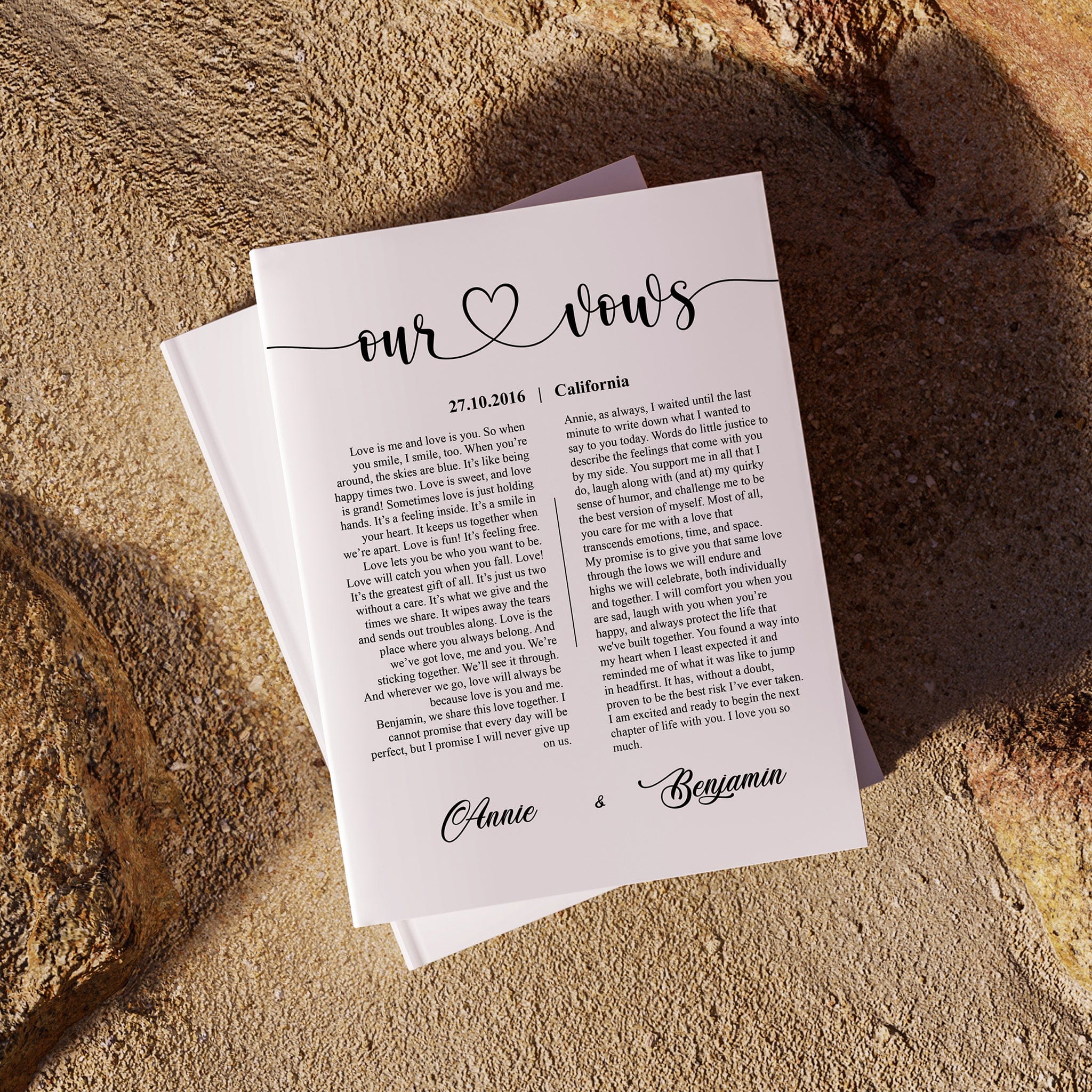 Wedding Vows Memorial Portrait