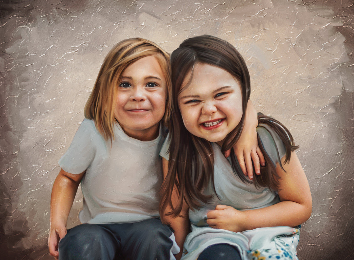 Custom Child Oil Portrait Painting